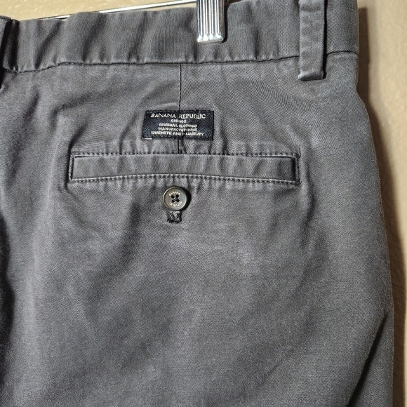 Banana Republic Mens Fulton Skinny Straight Chino Flint Gray Pants-Size 36x32 - Picture 8 of 9